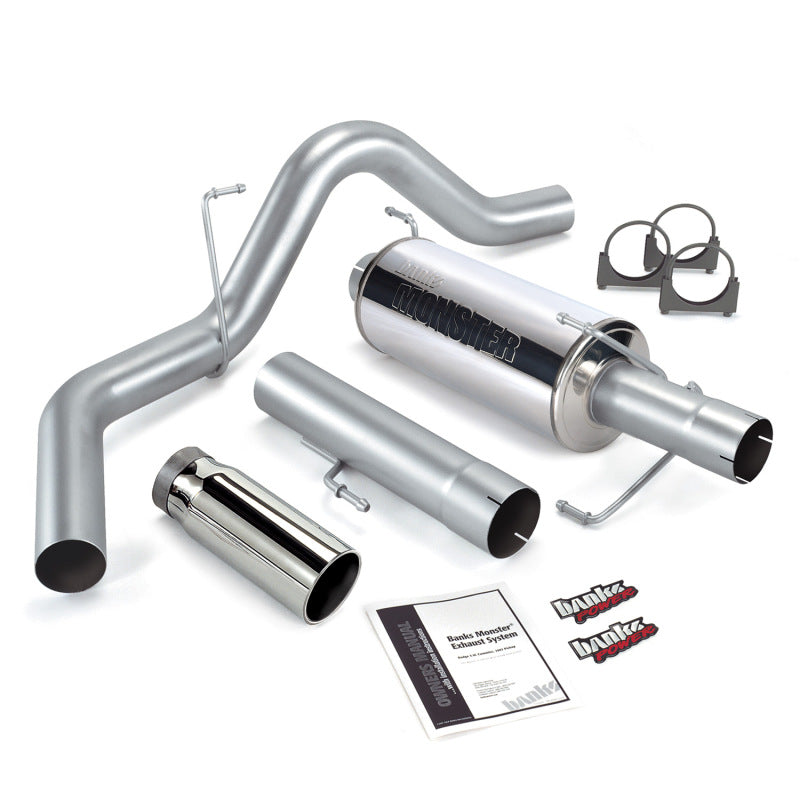 Banks Power 06-07 Dodge 5.9L 325Hp Mega Cab Monster Exhaust System - SS Single Exhaust w/ Chrome Tip AJ-USA, Inc