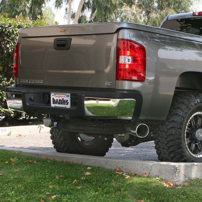 Banks Power 07-10 Chevy 6.6L LMM ECSB-CCLB Monster Exhaust System - SS Single Exhaust w/ Chrome Tip AJ-USA, Inc