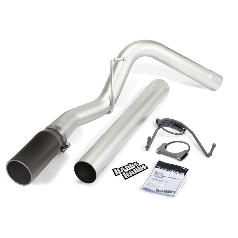 Banks Power 07-12 Dodge 6.7L SCLB-Mega Cab-SB Monster Exhaust Sys - SS Single Exhaust w/ Black Tip AJ-USA, Inc