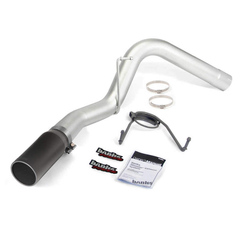 Banks Power 07-12 Dodge 6.7L SCLB-Mega Cab-SB Monster Exhaust Sys - SS Single Exhaust w/ Black Tip AJ-USA, Inc