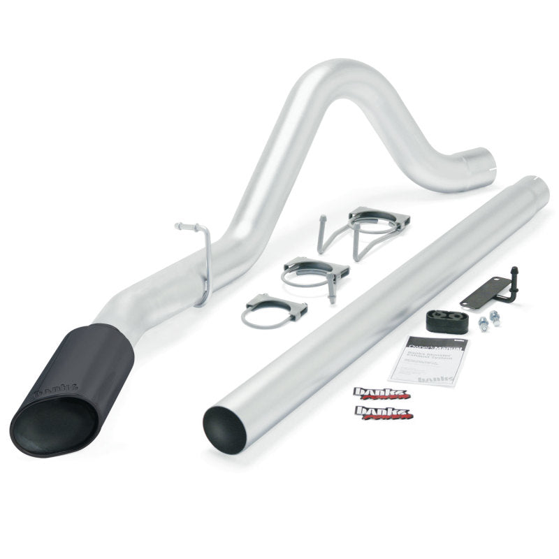 Banks Power 08-10 Ford 6.4 ECSB/CCSB (SWB) Monster Exhaust System - SS Single Exhaust w/ Black Tip AJ-USA, Inc