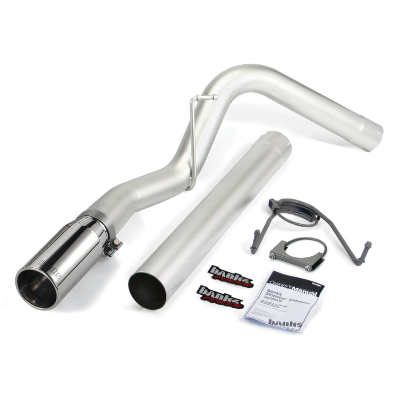 Banks Power 10-13 Dodge 6.7L CCLB Monster Exhaust System - SS Single Exhaust w/ Chrome Tip AJ-USA, Inc