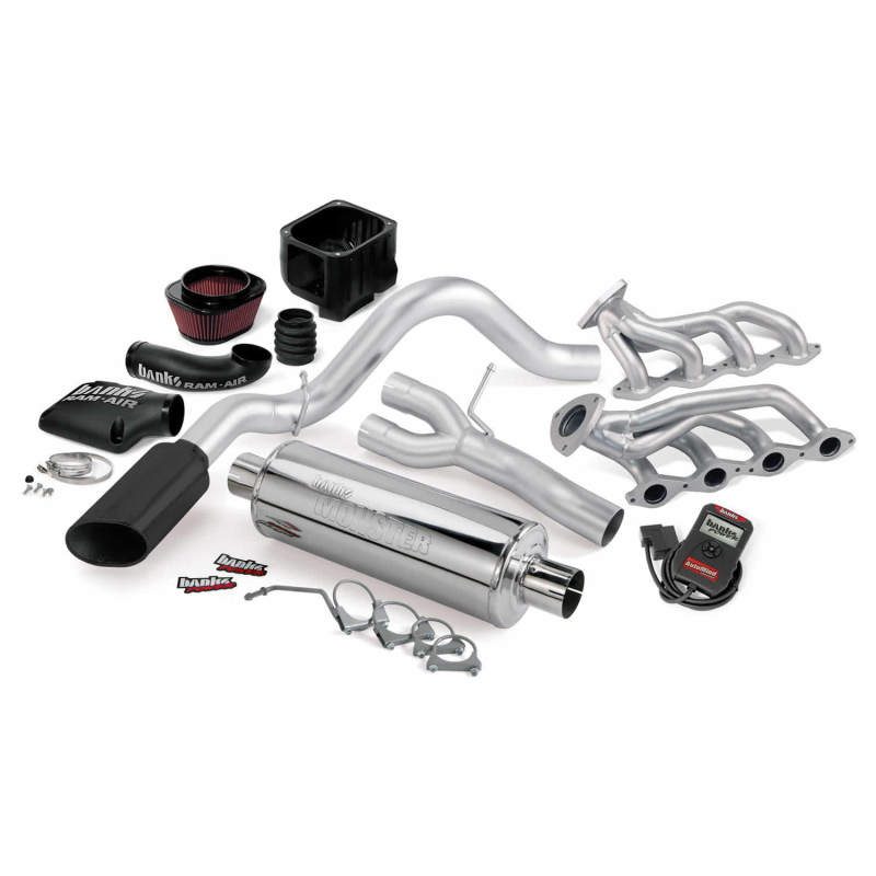 Banks Power 10 Chevy 5.3L CCSB FFV PowerPack System - SS Single Side-Exit Exhaust w/ Black Tip AJ-USA, Inc