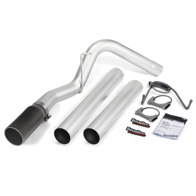 Banks Power 14-17 Ram 6.7L CCLB MCSB Monster Exhaust System - SS Single Exhaust w/ Black Tip AJ-USA, Inc