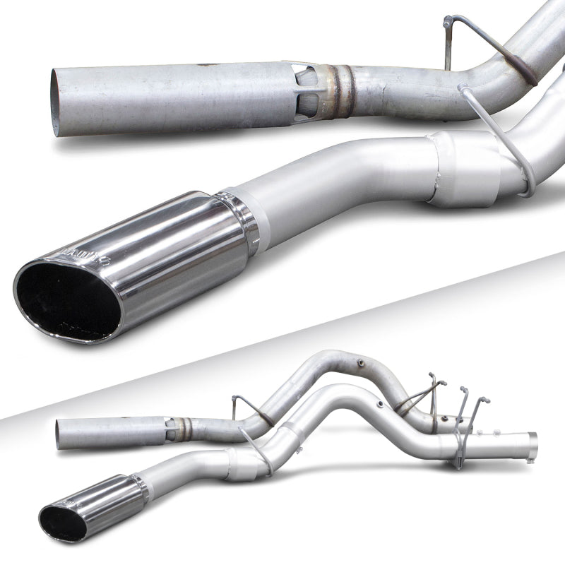 Banks Power 17+ GM Duramax L5P 2500/3500 Monster Exhaust System - SS Single Exhaust w/ Chrome Tip AJ-USA, Inc