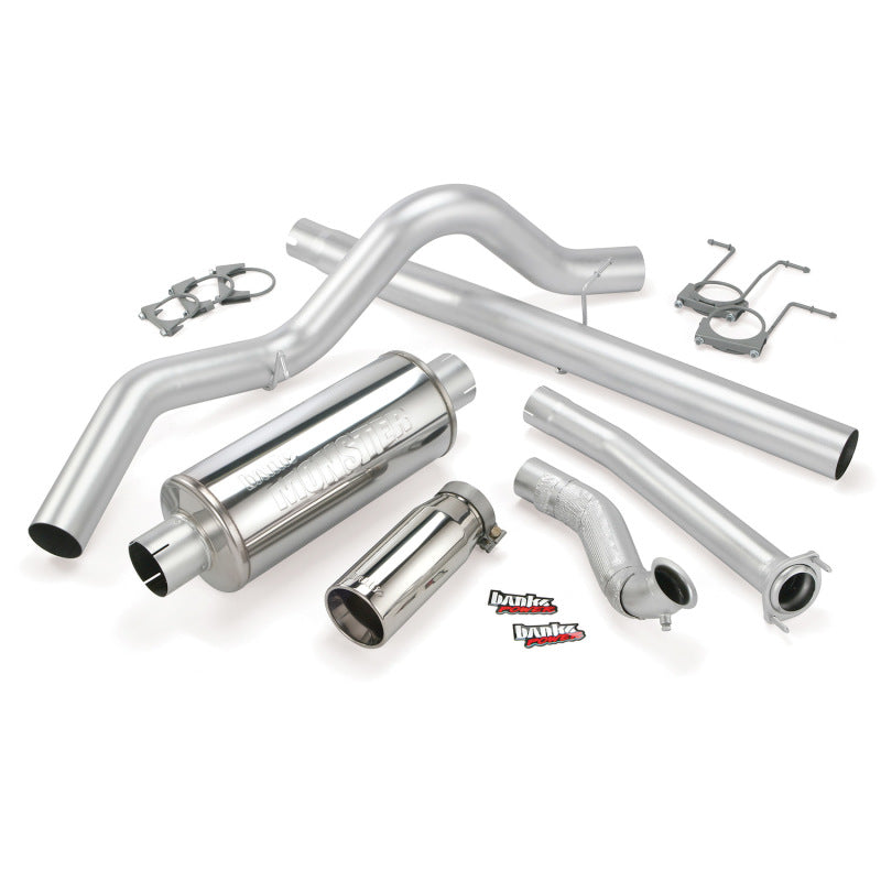 Banks Power 94-97 Ford 7.3L CCLB Monster Exhaust System - SS Single Exhaust w/ Chrome Tip AJ-USA, Inc