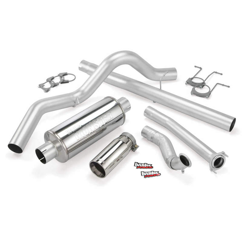 Banks Power 94-97 Ford 7.3L ECLB Monster Exhaust System - SS Single Exhaust w/ Chrome Tip AJ-USA, Inc