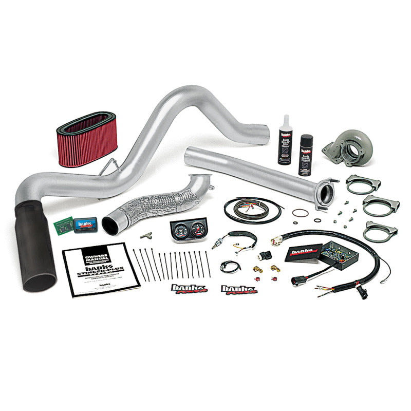 Banks Power 95.5-97 Ford 7.3L Auto Stinger-Plus System - SS Single Exhaust w/ Black Tip AJ-USA, Inc