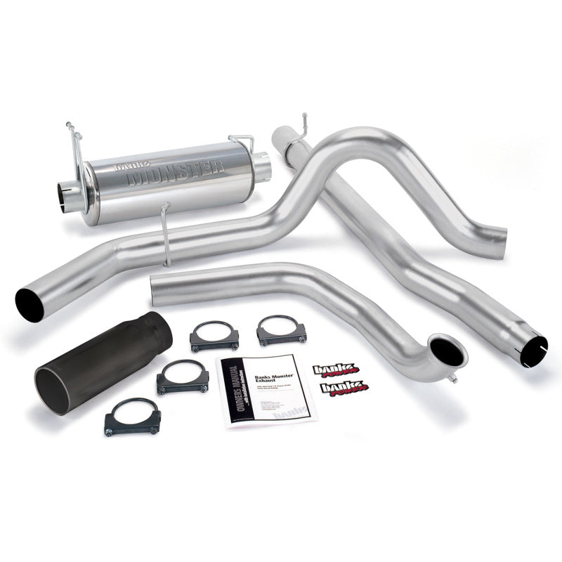 Banks Power 99-03 Ford 7.3L Monster Exhaust System - SS Single Exhaust w/ Black Tip AJ-USA, Inc