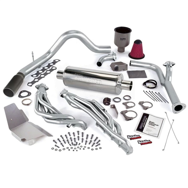 Banks Power 99-04 Ford 6.8L Truck EGR-Late Cat PowerPack System - SS Single Exhaust w/ Black Tip AJ-USA, Inc