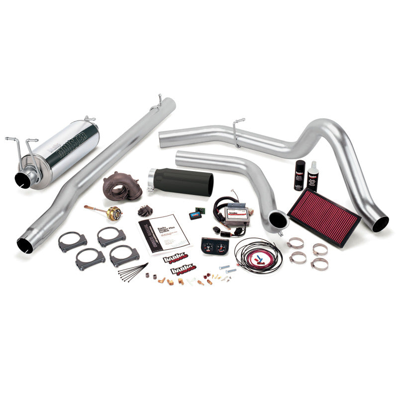 Banks Power 99.5-03 Ford 7.3L F250/350 Auto Stinger-Plus System - SS Single Exhaust w/ Black Tip AJ-USA, Inc