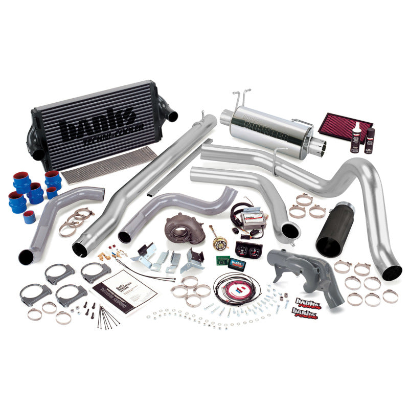 Banks Power 99.5 Ford 7.3L F250/350 Auto PowerPack System - SS Single Exhaust w/ Black Tip AJ-USA, Inc