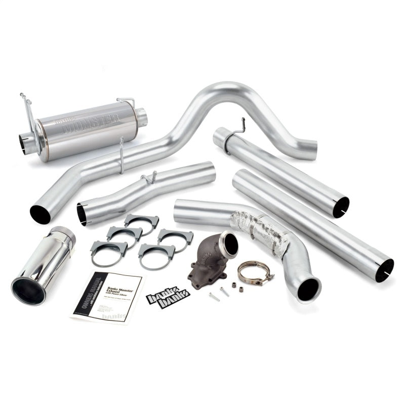 Banks Power 99 Ford 7.3L Cat Monster Exhaust w/ Power Elbow - SS Single Exhaust w/ Chrome Tip AJ-USA, Inc