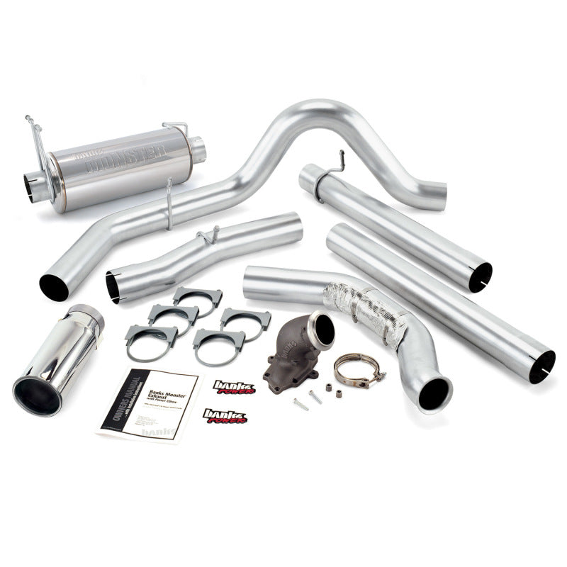 Banks Power 99 Ford 7.3L Cat Monster Exhaust w/ Power Elbow - SS Single Exhaust w/ Chrome Tip AJ-USA, Inc