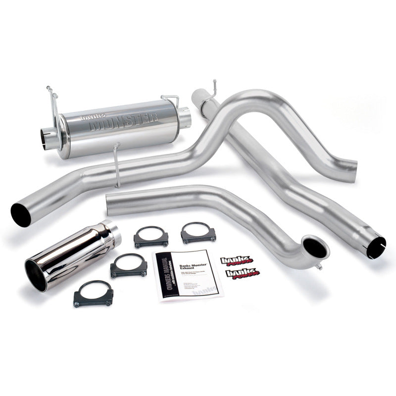 Banks Power 99 Ford 7.3L Truck Cat Monster Exhaust System - SS Single Exhaust w/ Chrome Tip AJ-USA, Inc