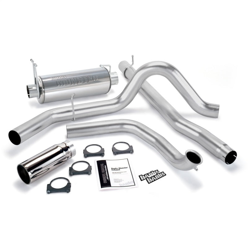 Banks Power 99 Ford 7.3L Truck Cat Monster Exhaust System - SS Single Exhaust w/ Chrome Tip AJ-USA, Inc