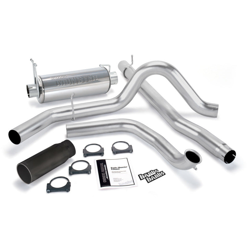 Banks Power 99 Ford 7.3L Truck w/Cat Conv Monster Exhaust System - SS Single Exhaust w/ Black Tip AJ-USA, Inc