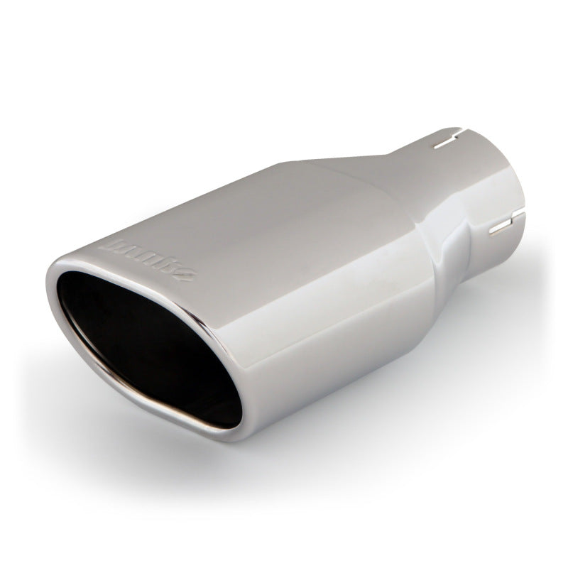 Banks Power Tailpipe Tip Kit - SS Obround Angle Cut - Chrome - 2.5in Tube 3.13in X 3.75in X 11in AJ-USA, Inc