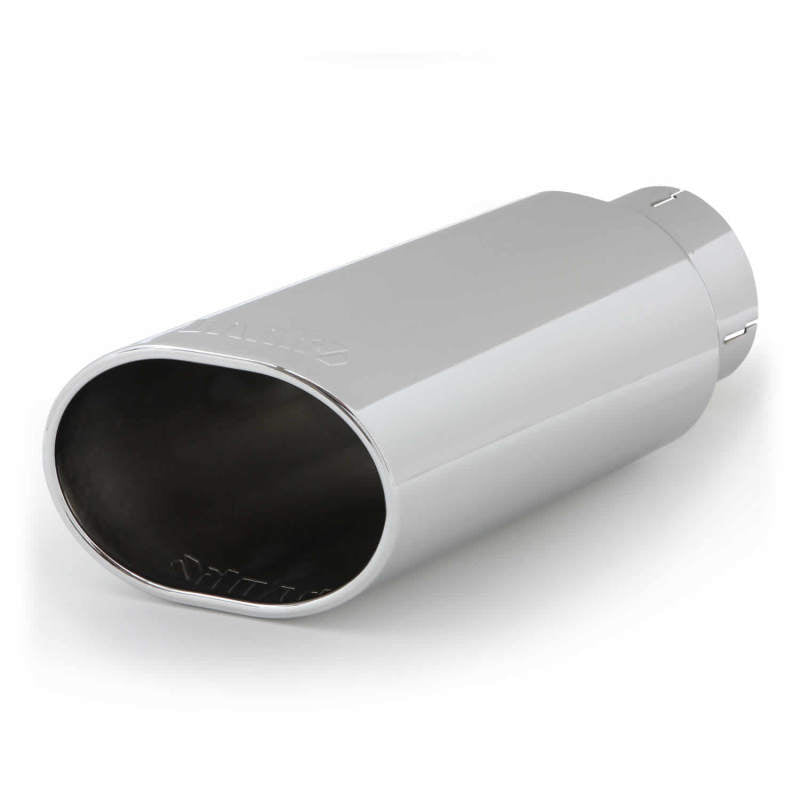 Banks Power Tailpipe Tip Kit - SS Obround Slash Cut - Chrome - 4in Tube - 5in X 6in X 14in AJ-USA, Inc