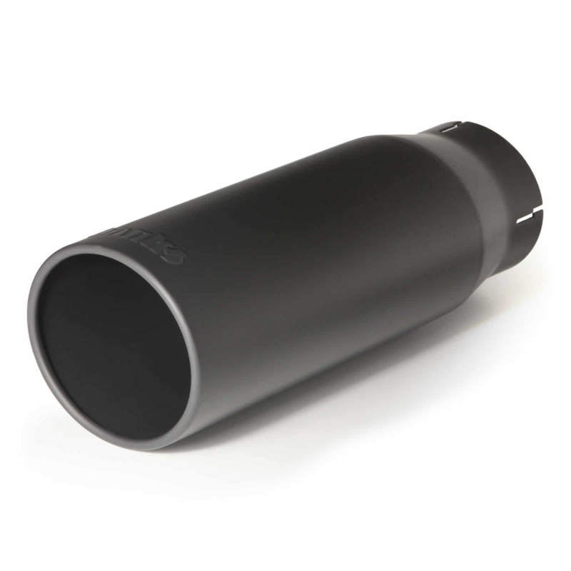 Banks Power Tailpipe Tip Kit - SS Round Straight Cut - Black - 3.5in Tube - 4.38in X 12in AJ-USA, Inc