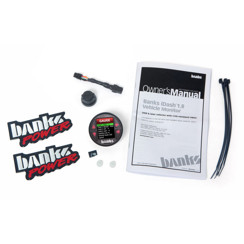 Banks Power iDash 1.8 DataMonster Universal CAN Gauge for use w/Banks Bus Modules AJ-USA, Inc