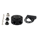 Mishimoto M22 x 1.5 - Remote Oil Filter Mount - Black