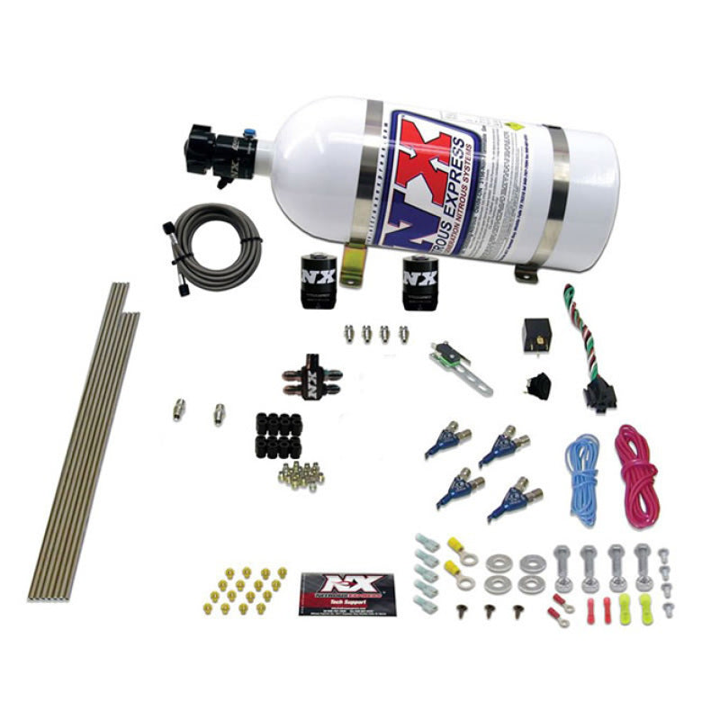 Nitrous Express 4 Cyl Gasoline EFI Nitrous Kit (50-250HP) w/10lb Bottle