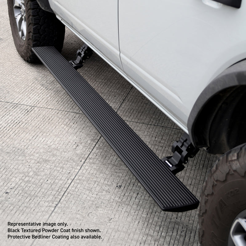 RealTruck 14-18 Chevy Silverado 1500 DC 4dr VoltStep Electric Running Board Kit - Bedliner Coat