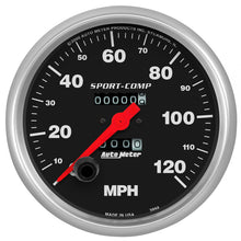 Load image into Gallery viewer, Autometer 5in 0-120 MPH Mechanical Sport-Comp Speedometer