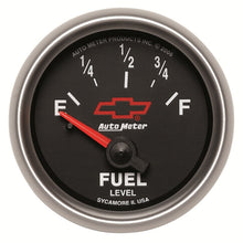 Load image into Gallery viewer, Autometer GM Bowtie Black 2-1/16 Fuel Level, 0-90 , Air-Core 8-18V