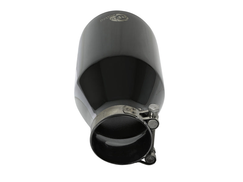 aFe MACH Force-Xp 409 SS Clamp-On Exhaust Tip 2.5in. Inlet / 4.5in. Outlet / 9in. L - Black