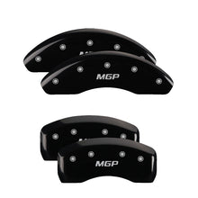 Load image into Gallery viewer, MGP 4 Caliper Covers Engraved Front &amp; Rear MGP Black Finish Silver Characters 2016 Fiat 500X