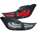 ANZO 2011-2013 Hyundai Elantra LED Taillights Smoke 4pc