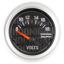 Load image into Gallery viewer, Autometer Hoonigan 52mm 18 Volt Full Electronic Voltage Gauge