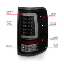 Load image into Gallery viewer, ANZO 2004-2006 Ford F-150 LED Tail Lights w/ Light Bar Black Housing Smoke Lens