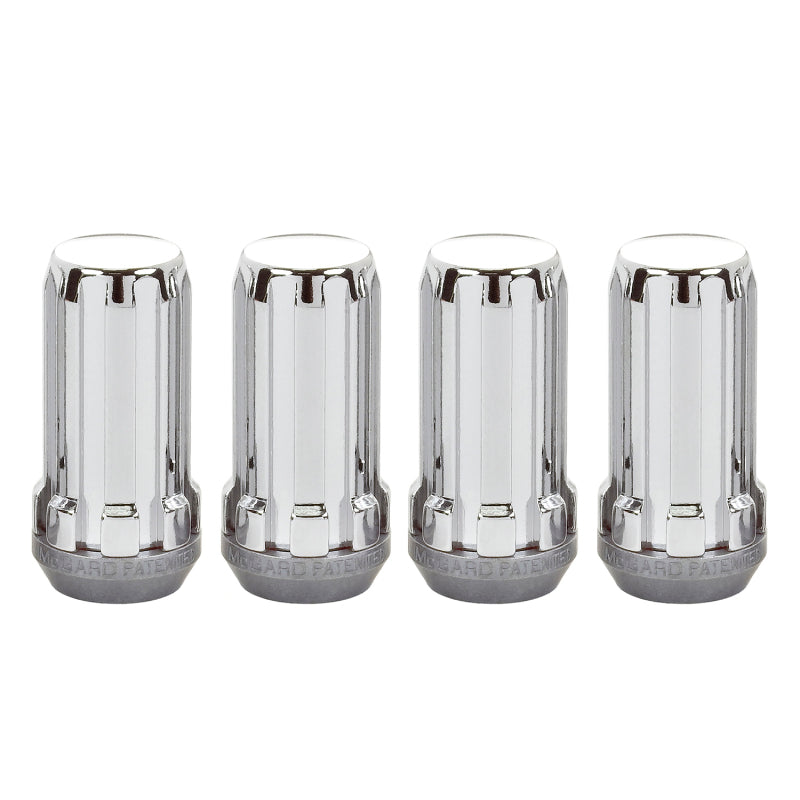 McGard SplineDrive Lug Nut (Cone Seat) M14X1.5 / 1.935in. Length (4-Pack) - Chrome (Req. Tool)