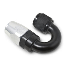 Load image into Gallery viewer, Russell Performance -10 AN Black/Silver 180 Degree Tight Radius Full Flow Swivel Hose End