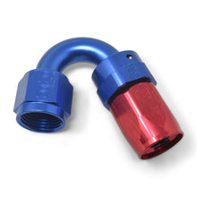 Load image into Gallery viewer, Russell Performance -8 AN Red/Blue 150 Degree Full Flow Swivel Hose End (With 3/4in Radius)