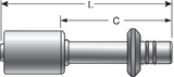 Gates Aluminum Male (Ford) Spring Lock PolarSeal Fitting