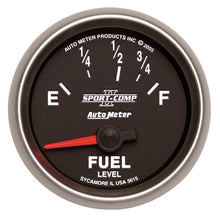 Load image into Gallery viewer, Autometer Sport-Comp II 52mm 73-10 ohms Short Seeep Electronic Fuel Level Gauge