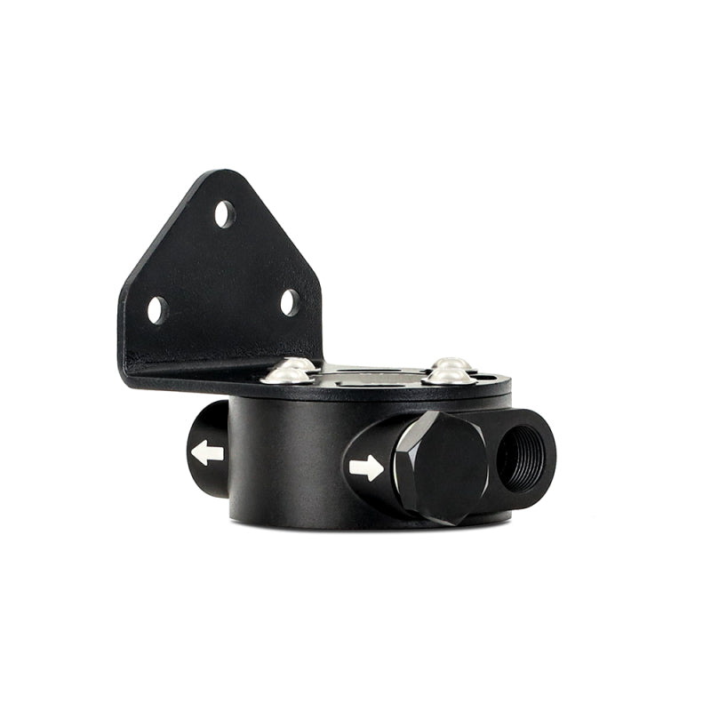 Mishimoto M20 x 1.5 - Remote Oil Filter Mount - Black