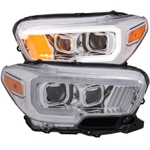 Load image into Gallery viewer, ANZO 2016-2017 Toyota Tacoma Projector Headlights w/ Plank Style Design Chrome w/ Amber