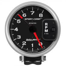 Load image into Gallery viewer, Autometer Sport-Comp 5in / 0-8K RPM / Pedestal w/Redline Tachometer