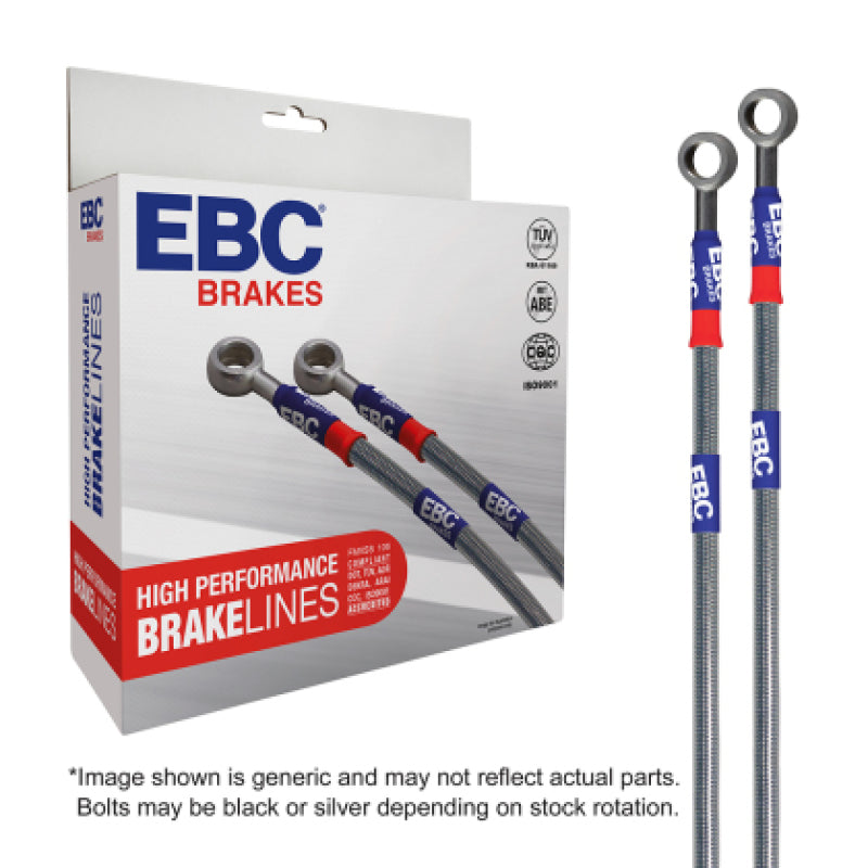 EBC 13-16 Audi RS5 4.2L (w/Cast Iron Rotors) Stainless Steel Brake Line Kit