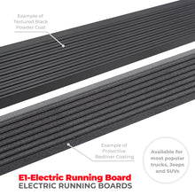 Load image into Gallery viewer, Go Rhino 18-23 Jeep Wrangler 4dr E-BOARD E1 Electric Running Board Kit - Bedliner Coating