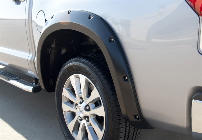 Lund 07-13 Toyota Tundra RX-Rivet Style Smooth Elite Series Fender Flares - Black (2 Pc.)