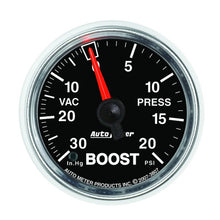 Load image into Gallery viewer, Autometer GS 52mm 30 in Hg/20 psi Mechanical Vacuum/Boost Gauge