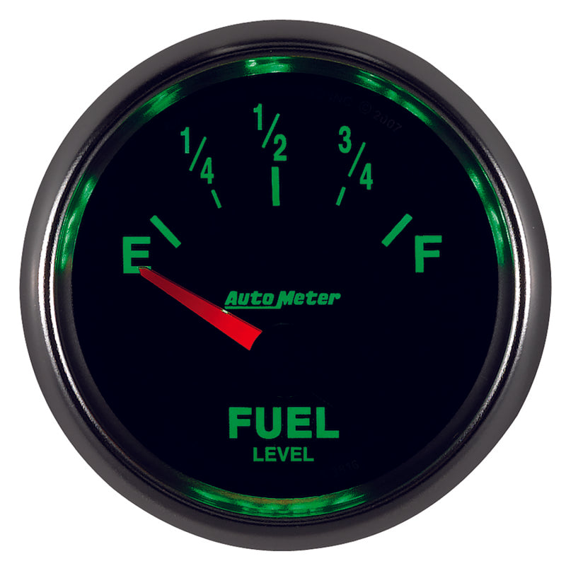 AutoMeter Gauge Fuel Level 2-1/16in. 240 Ohm(e) to 33 Ohm(f) Elec Gs