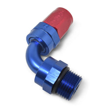 Load image into Gallery viewer, Russell Performance Hose End #8 Hose to #8 Radius Inlet Port 90 Deg Red/Blue