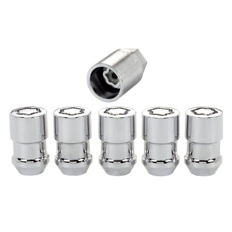 McGard Wheel Lock Nut Set - 5pk. (Cone Seat) M12X1.5 / 3/4 Hex / 1.46in. Length - Chrome